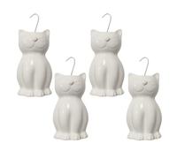 Paluplus Set 4 Evaporatori d'acqua per termosifoni in Ceramica, misura 8,5x5x17 cm, Umidificatore e gancio a S -6431C (Gatti Bianchi)