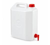 Paluplus Tanica Alimentare da 20 Litri con Rubinetto, Misura 32,2x19,6x43,2 cm, Contenitore in Plastica PEHD con Maniglia, Tappo e Rubinetto, adatta per Acqua e Alimenti - 73/20F -1,1