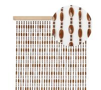 PALUPLUS Tenda a Perline Antimosche, frange con perline in PVC, misura 120x230 cm, tenda per porte e finestre, moschiera a pannello, catenelle a caduta, zanzariera per insetti -2594 (Beige)