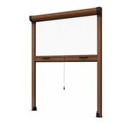 Paluplus Zanzariera Verticale a Rullo di colore Marrone, Tenda Riducibile con Struttura in Alluminio e Chiusura Rallentata, Montaggio semplice e veloce, per zanzare e insetti -3712F -4,3 (100x170 cm)