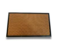 PALUPLUS Zerbino in Tessuto Polietilene e PVC Corrugato, Misura 70x40 cm, Tappeto d'ingresso Antiscivolo, Asciugapassi con Bordino, Spessore 7 mm, Tappetino fuori porta -196 (Marrone Trama Mattoncini)
