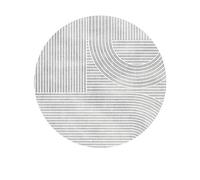 PALVIT Tappeti da Comodino, 180x180cm Tappeto da Camera a Pila Bassa con Fondo Antiscivolo per Divano, Tavolo, Soggiorno, Cucina, Bagno, Tappeto Tondo Lavabile per Decorazione Domestica