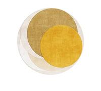 PALVIT Tappeto da comodino, 80 x 80 cm, a pelo basso, con fondo antiscivolo, per divano, tavolo, soggiorno, cucina, bagno, rotondo, lavabile, decorazione per la casa