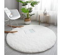 PALVIT Tappeto rotondo, 200 x 200 cm, grande, per soggiorno, cucina, camera da letto, con fondo antiscivolo, piccolo e morbido tappetino a pelo lungo per ingresso, corridoio, Thich
