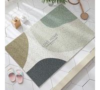 PALVJIE Tappetino da bagno in luffa, 80 x 120 cm, antiscivolo, permeabile all'acqua, texture morbida, anti-muffa, in PVC, ad asciugatura rapida