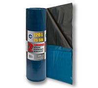 PAM-FOLIE Sacchi della spazzatura extra forti, 120 l, 25 pezzi, grandi e spessi, 70 x 110 cm, doppio strato, sacchetto della spazzatura nero, blu, per edilizia