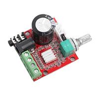 PAM8610 Digital Stereo Audio Amplifier Board Module with Enclosed Volume Potentiometer, DC 8V to 12V Power Range, 3.5 mm Audio Input and 2200 uF Capacitor for 10W to 15W Mini