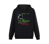 Pamanduo Cotton Hoodies Gerry Mulligan Mulligan Meets Monk Funk Design Long Sleeve Sweatshirts Black L