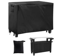 PAMASE Copertura per tavolo da 137 cm per tavolo portatile Keter Unity XL, impermeabile, resistente, copertura per tavolo da barbecue (nero)
