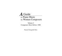 Pamela Y. Dees A Guide to Piano Music by Women Composers (Copertina rigida)