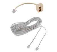 PAMENET 2 pezzi RJ11 parti: 1 pz 6P2C modulare cavi telefonici filo e 1 pz 6P4C 2 vie presa telefonica jack splitter