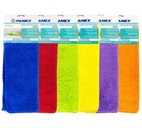 PAMEX - Panno in microfibra 2050 30 x 40 cm doppio lato assorbente e cristalli senza impronte (12 unità di colori)