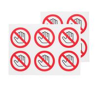 PAMINGONO 10 Adesivi Segnale di Avvertimento Non Toccare Etichette di Sicurezza Staccabili 5Cm per Macchine Cartelli Adesivi di Protezione per Fabbriche Laboratori e Cantieri