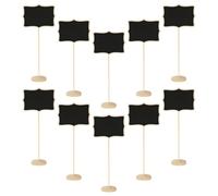 PAMINGONO 10 Mini Lavagnette Segnaposto con Base Stabile Lavagna Cancellabile per Etichette Alimentari Note e Numeri da Tavolo Design Semplice e Riutilizzabile per Casa e Eventi