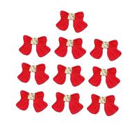 PAMINGONO 10 Pezzi Ornamenti di prua strass per unghie flatback mini arredamento decorazione del cuore gel unghie primer unghie borchie per nail art ciondoli per unghie in lega rosso
