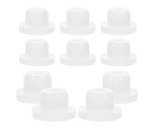 PAMINGONO 10 Pezzi Tappi Terminali in Silicone 14 Mm Tappi Copriforo di Colore Bianco per Tubi e Bottiglie Protezione Uso Industriale e Domestico