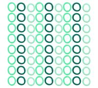 PAMINGONO 100 Pezzi Elastici Capelli Bambina Verde Gradiente Senza Cuciture Elastici Morbidi per Ragazzo Ragazza e Bambine Fasce Elastiche Traspiranti e Delicate per Code di Cavallo