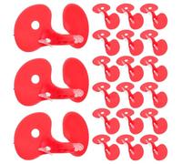 PAMINGONO 100 Pezzi Paraocchi da Pollo in Plastica Rossi, Occhiali Anti-beccaggio senza Spillo per Allevamento, Accessori per Prevenire Ferite e Conflitti tra Polli, Adatti a Maschi