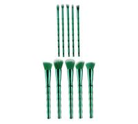 PAMINGONO 10pezzi Pennelli Per Trucco Multifunzionali Spazzole Per Polvere Viso Kit Cosmetici Con Fibre Morbide Per Finish e Facile Pulizia