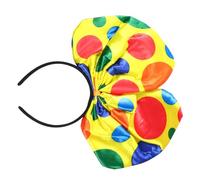 PAMINGONO 2 pezzi Fascia per Capelli Clown con Grande Fiocco Cerchietto Cosplay per Feste di Compleanno e Carnevale Accessorio Unisex Resistente Adatto e Ragazze
