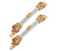 PAMINGONO 2 Pezzi Mezuzah in Metallo Pergamena e Scrittura Ebraica, Targa Religiosa per Porta Incisioni Sacre, Regalo di Benedizione per Inaugurazione Casa e Decorazione Fede Ebraica