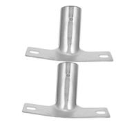 PAMINGONO 2 Pezzi Supporti in Ferro per Manico Scopa con Adattatore Estremità Filettata Staffa per Manici Telescopici Sostituzione Resistente per Accessori Spinta Pulizie