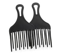 PAMINGONO 2 Pz pettine mollette nere pettini per uomo plettro afro a denti larghi pettini afro per naturali districare i pick accessori per Black