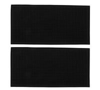 PAMINGONO 2 Tappetini in Silicone Nero Resistenti al Calore per Piastra e Ferro Arricciacapelli, Cuscinetto Isolante Antiscivolo per Salone e Uso Domestico, Protezione per Piano di