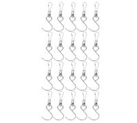 PAMINGONO 20 Ganci Girevoli a S in Acciaio Inossidabile 85Mm Clip Rotante a 360 Gradi per Appendere Campanelli Eolici Girandole Vasi di Fiori e Decorazioni da Esterno Supporto Resistente
