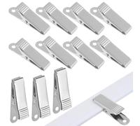 PAMINGONO 20 mini clip in metallo per alligatore, morsetti a coccodrillo con serraggio saldo per lavori artigianali e collegamento preciso del cavo, 20 pezzi, argento