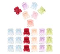 PAMINGONO 24 Pezzi Mini Pinze Piccole per Chioma in Plastico Design Carino e Forme Adorabili, Leggere e Decorative, per Amiche e Ragazze