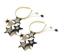 PAMINGONO 2pezzi Due Cerchietti Stella Glitter per Ragazze Accessori per Capelli Decorati Stelle e Paillettes per Feste di Compleanno e Capodanno