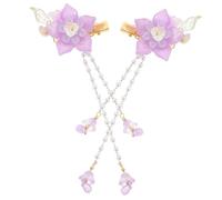 PAMINGONO 2pezzi Forcine Per Capelli Donna Con Motivo Floreale Fermagli Per Capelli Con Nappe Accessori Leggeri e Comodi Per Raccolti, Code Di Cavallo e Intrecci Adatti a Diverse Occasioni