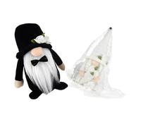 PAMINGONO 2pezzi Gnomi Peluche da Sposa e Sposo Decorazioni Matrimonio Faceless Gnome per Tavolo e Casa Ornamenti Romantici per Festa Nozze