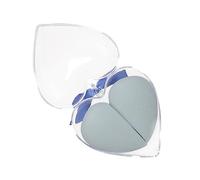 PAMINGONO 2pezzi Heart Shape Powder Puff Spugne Per Trucco Flocking Duale Wet Dry Beauty Makeup Eggs Blu Per Fondotinta e Cosmetici Vari