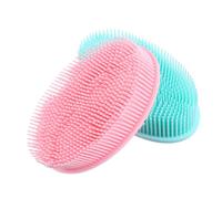 PAMINGONO 2pezzi Spazzola Corpo in Silicone Massaggiante e Scrub per Doccia Rimuove Cellule Morte Stimola Circolazione Facile da Pulire e Resistente Colore Casuale