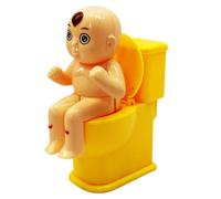 PAMINGONO 3 Pezzi Giocattolo Scherzo Water Closestool per Funzione Spruzzo d'Acqua, Materiale Plastica, Forma Cartoon Realistica, per Regali e Pesce D'aprile Colore Casuale