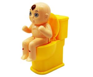 PAMINGONO 3 Pezzi Giocattolo Scherzo Water Closestool per Funzione Spruzzo d'Acqua, Materiale Plastica, Forma Cartoon Realistica, per Regali e Pesce D'aprile Colore Casuale
