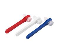 PAMINGONO 3 spazzole per protesi con setole medie, manico durevole e testina piccola per una facile pulizia delle protesi per adulti, pratica cura orale