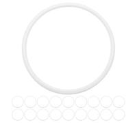 PAMINGONO 30 Pezzi Anelli di Plastica Rotondi per Decorazioni Floreali, Cerchi per Acchiappasogni e Base per Macramè, Bianco, Plastico, Non Facili da Deformare, per DIY e Decorazioni Murali