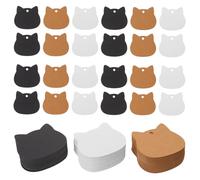 PAMINGONO 300 Etichette Regalo a Forma di Gatto in Carta Kraft Spago Etichette Vuote Scrivibili per Bomboniere Matrimonio Compleanno e Confezioni Natalizie Kit Artigianale Vintage per