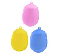 PAMINGONO 3pezzi Spazzola Da Bagno Per Ragazzo Ragazza Silicone Per Massaggio e Pulizia Della Accessori Per La Dei Ragazzo Ragazza Silicone Alimentare e Salvaspazio