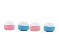 PAMINGONO 4pezzi Bottiglie Silicone Per Cosmetici Contenitori Viaggio Riutilizzabili Blu e Rosa Accessori Pratici Per Crema e Profumo