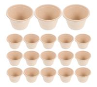 PAMINGONO 50 Coppette da Dessert in Polpa Biodegradabile Monouso, Tazze da Gelato e Yogurt Ecologiche per Feste e Attività All'aperto, Ciotole Leggere e Portatili per Servire Antipasti