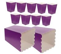 PAMINGONO 50 Pezzi Contenitori per Popcorn in Cartone Bianco 250g Resistenti al Grasso per Snack e Marshmallow per Buffet di Caramelle e Feste di Compleanno