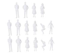 PAMINGONO 50 pezzi Miniature Figurine Bianche Modelli Persone per Diorama Paesaggi e Case Bambole Materiale Plastica Varie Pose per Decorazione Te