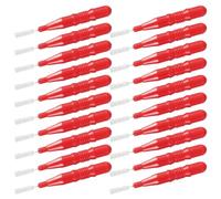 PAMINGONO 50 Pezzi Scovolino Interdentale per Pulizia Orale, Spazzola Dentale in Plastica Rossa, Set da 3mm, Pulizia Profonda, Contro la Carie