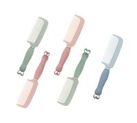 PAMINGONO 5pezzi Pettine Cartone Animato Con Coniglio Pettine Antistatico Silicone Per Per Adulti Comodo Per Uso Quotidiano e Bagnati