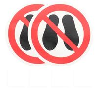 PAMINGONO 6 Adesivi Adesivi Vinilici Vietato Calpestare Autoadesivi per Segnaletica di Sicurezza, Resistenti e Facili da Applicare su Superfici Lisce, Segnale di Avvertimento per Ambienti