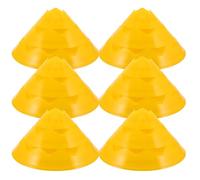 PAMINGONO 6 Pezzi Coni da Calcio per Allenamento 6 Pezzi Gialli Coni Sportivi per Esercizi di Agilità su Campo da Calcio e Basket per Campi da Gioco per Allenamento Sportivo Outdoor